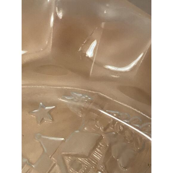 Mikasa Holiday Classic Winter Dreams Crystal Footed BON BON Cake Platter 9 1/4" - Picture 5 of 9